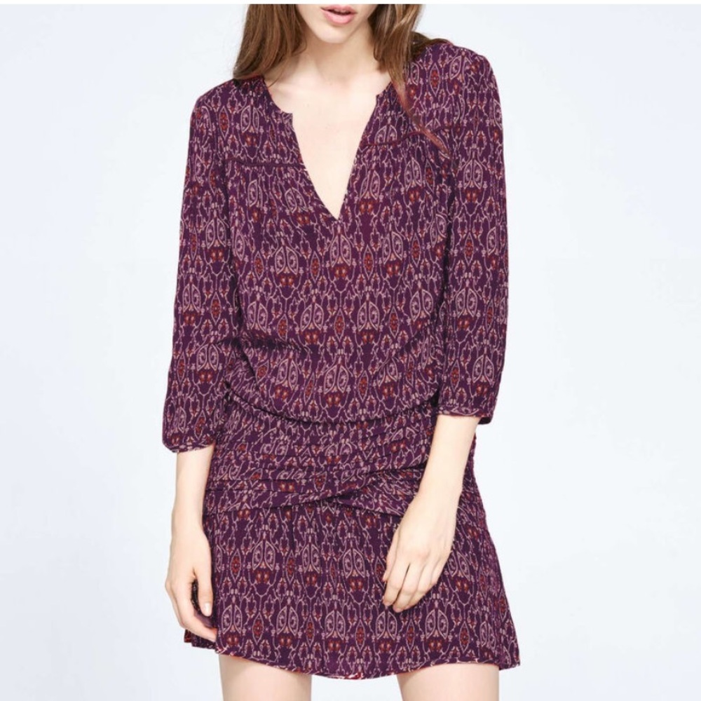 BA&SH Georgia dress size 1 in Bordeaux EUC